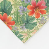 Helle Aquarell-Blume Fleecedecke (Ecke)