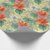 Helle Aquarell-Blume Geschenkpapier (Ecke)