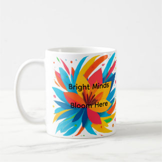 Helle Aquarell-Kunst abstrakter florale Spritzer Kaffeetasse