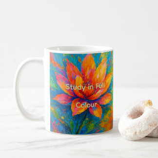 Helle Aquarell-Kunst Moderne Blume Kaffeetasse