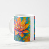 Helle Aquarell-Kunst Moderne Blume Kaffeetasse (Vorderseite Links)