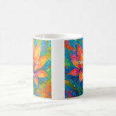 Helle Aquarell-Kunst Moderne Blume Kaffeetasse (Mittel)