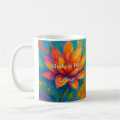 Helle Aquarell-Kunst Moderne Blume Kaffeetasse (Links)