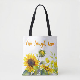 Helle Aquarellblumen Tasche