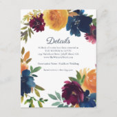 Helle Aquarellfarben Blumendetails Unterkünfte Begleitkarte (Vorderseite)