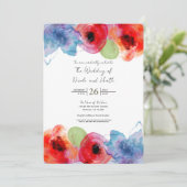 Helle Aquarellfarben Frühlingsmusik Einladung (Stehend Vorderseite)