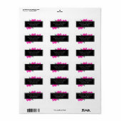 Helle Aquarellfarben Pink Peonies Floral Bouquet Adressaufkleber (Vorne)