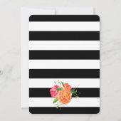 Helle Aquarellfarben-Rose Geburtsankündigung Ankündigung (Rückseite)