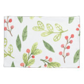 Helle Aquarellfarben Weihnachtsmistletogramm Muste Kissenbezug (Rückseite)