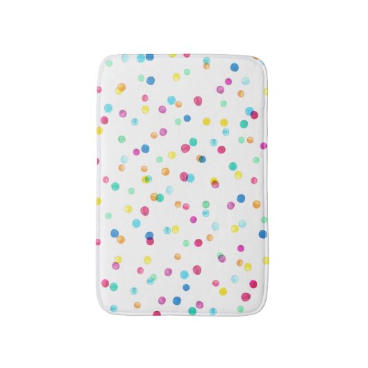 Helle Aquarellpunkte: Nahtloses Muster. Badematte (Vorderseite Vertikal)