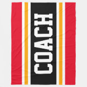 Helle Athletic Red Black COACH Racing Stripes Fleecedecke (Vorderseite)