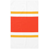 Helle, athletische, orange-gelbe Streifen Tischdecke (Vorderseite)