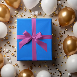 Helle Auffällige Blaue Geschenkpapierrolle Geschenkpapier