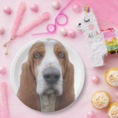 Helle Augen Basset Hound Pappteller (Party)
