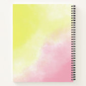 Helle Augen Einhorn-Regenbogenfarbe Notizbuch (Rückseite)