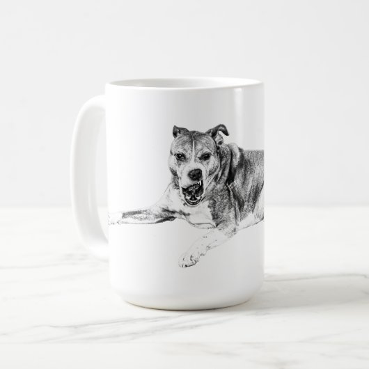 Helle Augen, erholsame Schlucke Kaffeetasse (Vorderseite Links)