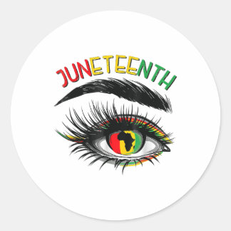 Helle Augen Junetezehnte augenafrikanische Amerika Runder Aufkleber