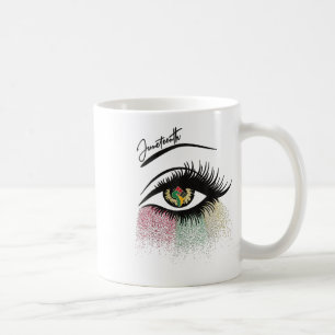 Helle Augen Jungstelftes Afrikanisches Amerika Mäd Kaffeetasse
