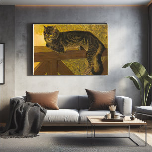 Helle Augen Katze ein klassisches Kunstwerk aus Ge Poster