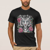 Helle Augen Tiger T - Shirt - Blumenstrauß (Vorderseite)
