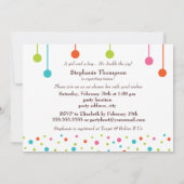 Helle BABY Blöcke von Farben Twins Kinderdusche Einladung (Rückseite)