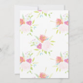 Helle Baby Dusche Einladung Blumenwasser Farbe (Rückseite)