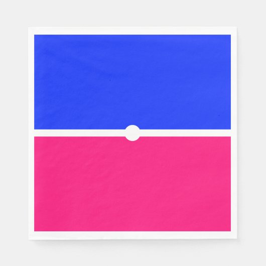 Helle Banded Royal Blue Fett Pink Color Blocks Serviette (Vorderseite)
