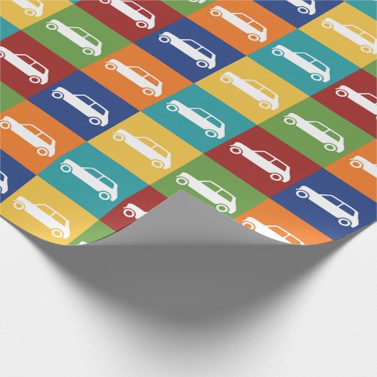Helle Basics Mini Cooper Geschenkpapier (Ecke)
