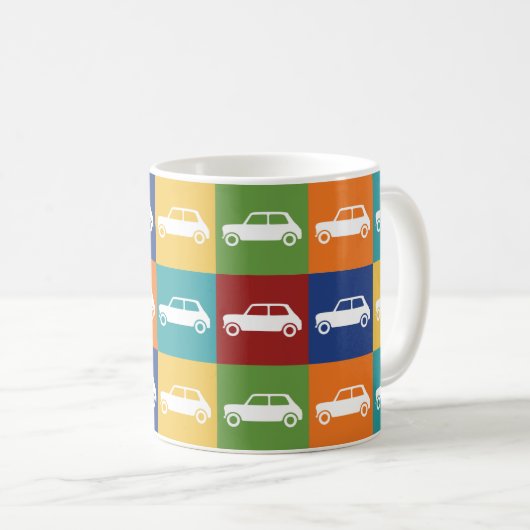 Helle Basics Mini Cooper Kaffeetasse (VorderseiteRechts)