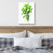 Helle Basil Watercolor Frische Pasta machen Leinwanddruck (Insitu (Schlafzimmer))