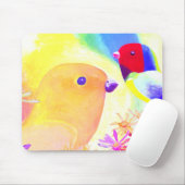 Helle Batik Vögel Mousepad (Mit Mouse)