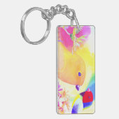 Helle Batik Vögel Schlüsselanhänger (Vorderseite links)