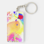 Helle Batik Vögel Schlüsselanhänger (Rückseite)