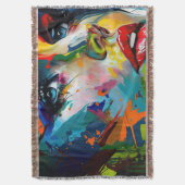 Helle Beauty Painted Frauen Gesicht Stilvoll Decke (Vorderseite Vertikal)