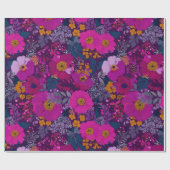 Helle Beeren Blumenmuster Geschenkpapier (Flach)