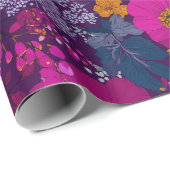Helle Beeren Blumenmuster Geschenkpapier (Rolleneckpunkt)