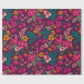 Helle Beeren Blumenmuster Geschenkpapier (Flach)