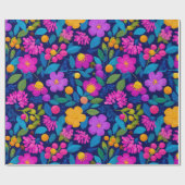 Helle Beeren Blumenmuster Geschenkpapier (Flach)