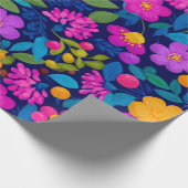 Helle Beeren Blumenmuster Geschenkpapier (Ecke)