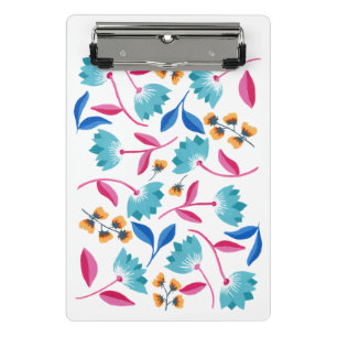 Helle bemalte abstrakte florale Mini-Clipmappe Mini Klemmbrett