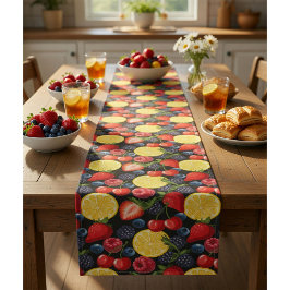 Helle Berries & Lemon Tischläufer