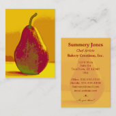 Helle Birnen-Geschäfts-Karte Visitenkarte (Vorne/Hinten)
