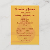 Helle Birnen-Geschäfts-Karte Visitenkarte (Rückseite)