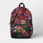Helle Blätter Bedruckter Rucksack (Vorderseite)