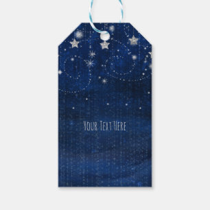 Helle Blau- & Silber-Sternenhimmel-Partygeschenke Geschenkanhänger