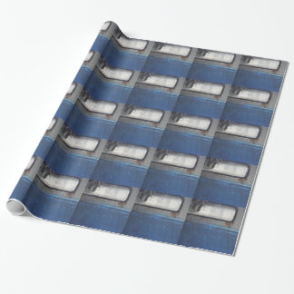 Helle Blau-weiße alte Lastwagen Geschenkpapier
