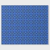 Helle, blaue abstrakte geometrische Kunst Geschenkpapier (Flach)