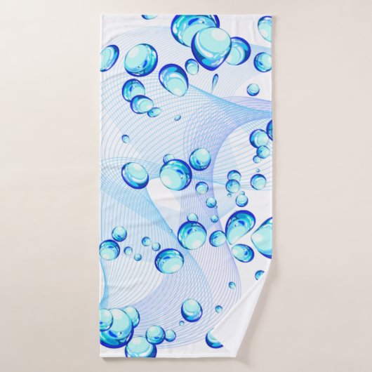 Helle blaue Bläschen & Suiten Set Badehandtuch (Badehandtuch)