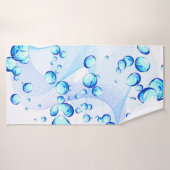Helle blaue Bläschen & Suiten Set Badehandtuch (Badehandtuch)