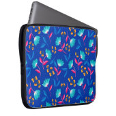 Helle blaue Blumen bemalte Laptop-Hülle Laptopschutzhülle (Vorne Rechts)